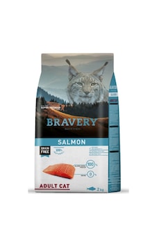 Bravery Tahılsız Somonlu Yetişkin Kedi Maması 2 KG Bravery Tahılsız Somonlu Yetişkin Kedi Maması 2 KG