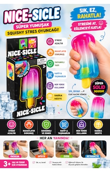 Nice-sicle Dondurma Squishy Oyuncak Süper Yumuşak Sıkılabilir Stres Oyuncağı Pembe Nice-sicle Dondurma Squishy Oyuncak Süper Yumuşak Sıkılabilir Stres Oyuncağı Pembe