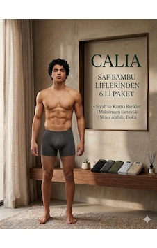 Qulat Calia 5'li Paket Erkek Bambu Boxer - Esnek Ve Nefes Alabilir Rahat Kalıp Karma Renk Seti Antrasit Qulat Calia 5'li Paket Erkek Bambu Boxer - Esnek Ve Nefes Alabilir Rahat Kalıp Karma Renk Seti Antrasit