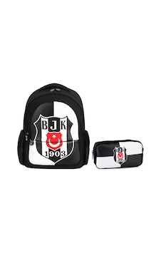 Beşiktaş İlkokul Okul Çantası Ve Kalemlik Seti - Setme25360c Siyah