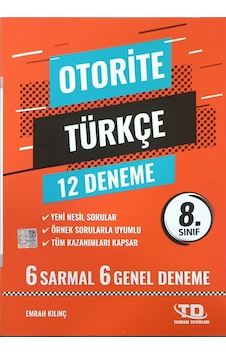 Tandem Yayınları Otorite 8. Sınıf Türkçe 12li Deneme Tandem Yayınları Otorite 8. Sınıf Türkçe 12li Deneme