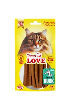 Yums - 81 - Love Kedi Ödülü Çubuk Ördekli 10 Cm - Spt-gld - 50 Gr