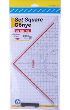 Ark Geoder Cetvel Geometrik Açılı Gönye 32 CM Ark Geoder Cetvel Geometrik Açılı Gönye 32 CM