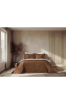 Doqu Home Luxury Yatak Örtüsü Imperial Çift Kişilik - Bakır Kahverengi Doqu Home Luxury Yatak Örtüsü Imperial Çift Kişilik - Bakır Kahverengi