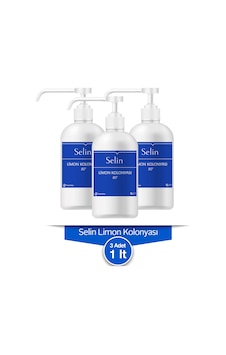 Selin 80 Derece Limon Kolonyası Pompalı 1 L x 3 Selin 80 Derece Limon Kolonyası Pompalı 1 L x 3