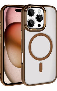 Apple Uyumlu iPhone 16 Pro Kılıf Magsafe Kamera Çevresi Metal Kirlenmeye Dayanıklı Premium Kapak Rose Brown Apple Uyumlu iPhone 16 Pro Kılıf Magsafe Kamera Çevresi Metal Kirlenmeye Dayanıklı Premium Kapak Rose Brown