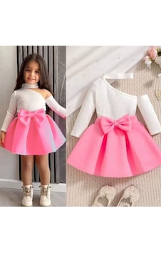 My Kids Wear Bayramlık Kız Çocuk Alt Üst Takım Beyaz - Pembe My Kids Wear Bayramlık Kız Çocuk Alt Üst Takım Beyaz - Pembe