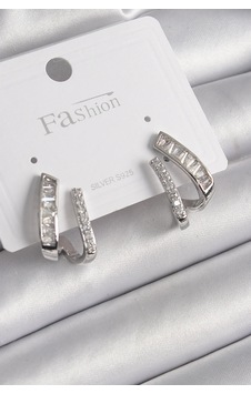 Pirinç Gümüş Renk Zirkon Taşlı Kadın Küpe Elk-bjtıeg Çok Renkli 32862235 Pirinç Gümüş Renk Zirkon Taşlı Kadın Küpe Elk-bjtıeg Çok Renkli 32862235