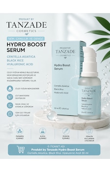 Produkt By Tanzade Hydro Boost Nemlendirici Yüz Serumu 30 Ml Centella Asiatica, Black Rice & Hyaluronic Acid Produkt By Tanzade Hydro Boost Nemlendirici Yüz Serumu 30 Ml Centella Asiatica, Black Rice & Hyaluronic Acid