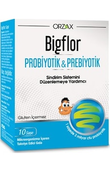 Orzax Bigflor Probiyotik & Prebiyotik 10 Saşe