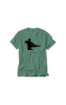 Taekwondo Karate Silhouette Yeşil Tişört Taekwondo Karate Silhouette Yeşil Tişört