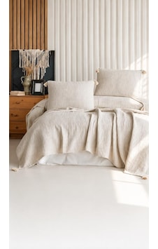 Şaheser Home Collection Yatak Örtüsü Çift Kişilik Bej Çok Renkli