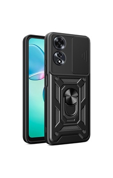 Zore Oppo A60 Uyumlu Magnetik Standlı Kamera Korumalı Ogaa Sürgülü Vega Kapak-siyah Zore Oppo A60 Uyumlu Magnetik Standlı Kamera Korumalı Ogaa Sürgülü Vega Kapak-siyah