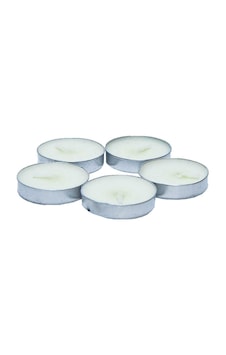 Tea Lights Beyaz Mum 5 Li 1 Paket Açık Altın