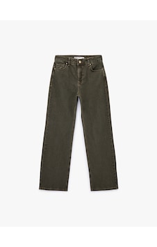 Koton Pamuklu Düz Paça Normal Bel Denim Pantolon - Straight Fit Jean Haki 6sal40094mw Haki Koton Pamuklu Düz Paça Normal Bel Denim Pantolon - Straight Fit Jean Haki 6sal40094mw Haki