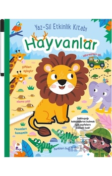 Yaz-sil Etkinlik Kitabı Hayvanlar Kalemli İndigo Çocuk Yaz-sil Etkinlik Kitabı Hayvanlar Kalemli İndigo Çocuk