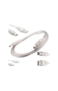 Powermaster 1.5 Metre Şeffaf 2.0 USB Yazıcı Kablosu Powermaster 1.5 Metre Şeffaf 2.0 USB Yazıcı Kablosu