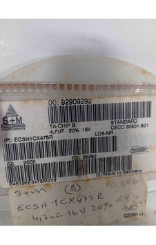 Ecsh1cx475r 4.7mf 16v X S+m Tantal Kondansatör 25 Adet Ecsh1cx475r 4.7mf 16v X S+m Tantal Kondansatör 25 Adet