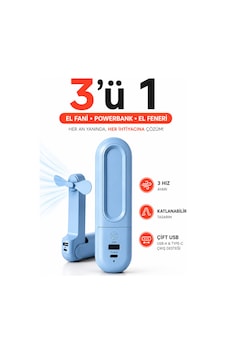 El Fanı Katlanabilir Powerbank Özellikli Fenerli Şarjlı Sogutucu El Fanı Vantilatör El Fanı Katlanabilir Powerbank Özellikli Fenerli Şarjlı Sogutucu El Fanı Vantilatör