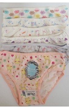 Berrak Kız Çocuk Renkli Slip 6'lı Karışık