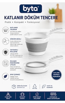 Katlanabilir Silikon Maşrapa Ve Su Dökme Kabı 27x17x11 Cm Çok Amaçlı, Banyo, Mutfak Ve Kamp Kullanımı Gri Katlanabilir Silikon Maşrapa Ve Su Dökme Kabı 27x17x11 Cm Çok Amaçlı, Banyo, Mutfak Ve Kamp Kullanımı Gri
