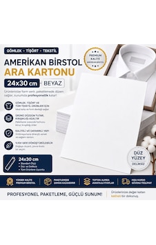 Premium Beyaz Gömlek Ara Kartonu 24x30 Cm 1000'li Kazak, Tişört Ve Tekstil Ürünleri İçin Premium Beyaz Gömlek Ara Kartonu 24x30 Cm 1000'li Kazak, Tişört Ve Tekstil Ürünleri İçin