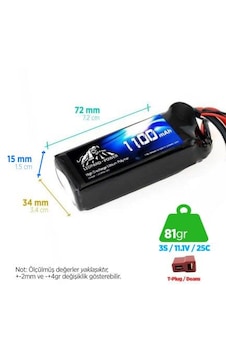 Leopard Power 1100 Mah 11.1v 3s 25c Lipo Batarya Leopard Power 1100 Mah 11.1v 3s 25c Lipo Batarya