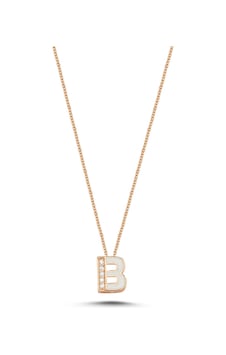 0,03 Karat Pırlantalı B Harf Kolye 0,03 Karat Pırlantalı B Harf Kolye