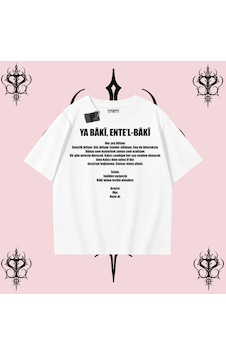 Tarzsokak Ya Bâkî Ente L Bâkî Rabbimin 99 İsminden İlham Alan Oversize Unisex Tişört Manevi Streetwear S