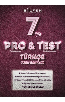 7.Sınıf Pro&Test Türkçe Soru Bankası- Bilfen Yayınları 7.Sınıf Pro&Test Türkçe Soru Bankası- Bilfen Yayınları