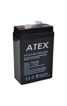 12 Volt 2.2 Amper Dik Kare Akü 70x46x101 Mm
