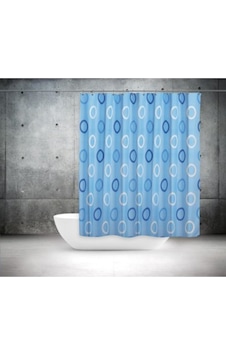 Tropik Banyo Duş Perdesi 5033 Mavi Çift Kanat 2X110X200Cm Çok Renkli Tropik Banyo Duş Perdesi 5033 Mavi Çift Kanat 2X110X200Cm Çok Renkli