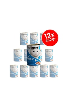 Bestpet Sterilised Somonlu Kısırlaştırılmış Kedi Konservesi 12 x 400 G Bestpet Sterilised Somonlu Kısırlaştırılmış Kedi Konservesi 12 x 400 G