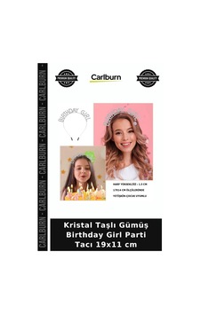Kristal Taşlı Gümüş Birthday Girl Parti Tacı 19x11 Cm Şık Aksesuar Eğlence Aksesuarı Parıltılı Taç +3 Kristal Taşlı Gümüş Birthday Girl Parti Tacı 19x11 Cm Şık Aksesuar Eğlence Aksesuarı Parıltılı Taç +3