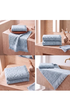 Botti Home %100 Pamuk Jakarlı 2 Li El Ve Yüz Havlusu Seti 50 X 90 Cm Çeyizlik Saçaklı Havlu Bebe Mavisi Botti Home %100 Pamuk Jakarlı 2 Li El Ve Yüz Havlusu Seti 50 X 90 Cm Çeyizlik Saçaklı Havlu Bebe Mavisi