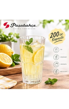 Paşabahçe 200 Cc Meşrubat Bardağı Şeffaf Cam Su Meyve Suyu Limonata Bardağı Paşabahçe 200 Cc Meşrubat Bardağı Şeffaf Cam Su Meyve Suyu Limonata Bardağı