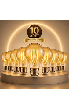 A6 Led Filament Ampul 6w 2700k Amber Cam Sarı Işık 600 Lümen 10lu A6 Led Filament Ampul 6w 2700k Amber Cam Sarı Işık 600 Lümen 10lu