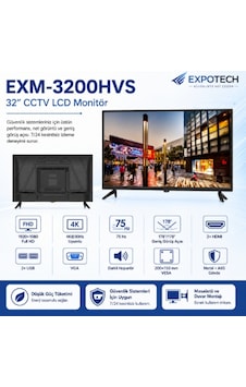Expotech 32" Full Hd Cctv Lcd Monitör Exm-3200hvs Expotech 32" Full Hd Cctv Lcd Monitör Exm-3200hvs