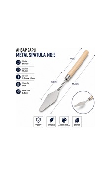 Ahşap Saplı Metal Spatula No:3 Diğer Ahşap Saplı Metal Spatula No:3 Diğer