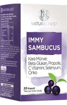 Natural Nest Naturalnest Immy Sambucus 20 Kapsül Natural Nest Naturalnest Immy Sambucus 20 Kapsül