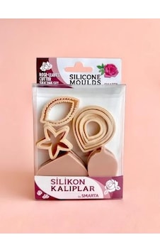 Smarta Silikon Kalıp-çiçekler:gül&yaprak Smarta Silikon Kalıp-çiçekler:gül&yaprak