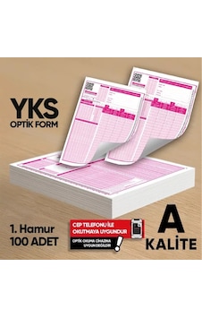 Yks-msü Deneme Sınavları İçin 100 Adet 80.gr Optik Form