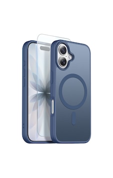 Teleplus Apple Uyumlu iPhone 16 Kılıf Babet Translucent Mat Msafe Şarj Özellikli Kapak + Ekran Koruyucu Lacivert Teleplus Apple Uyumlu iPhone 16 Kılıf Babet Translucent Mat Msafe Şarj Özellikli Kapak + Ekran Koruyucu Lacivert