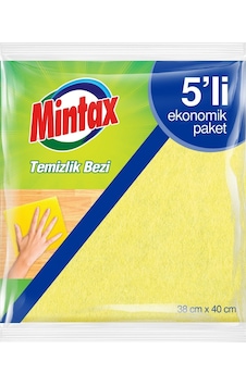 Mintax Ekonomik Temizlik Bezi 5 Adet Sarı 38 x 40 CM Mintax Ekonomik Temizlik Bezi 5 Adet Sarı 38 x 40 CM