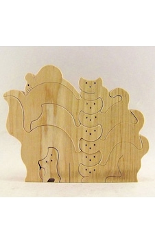 Ahşap Tavşan Figürlü Renkli Puzzle Seti Ahşap Tavşan Figürlü Renkli Puzzle Seti