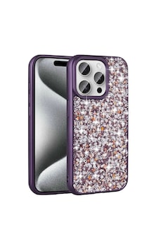 Apple, Uyumlu iPhone 15 Pro Max Kılıf Parlak Taşlı Tasarım Zore Linea Diamond Kapak Çok Renkli Apple, Uyumlu iPhone 15 Pro Max Kılıf Parlak Taşlı Tasarım Zore Linea Diamond Kapak Çok Renkli