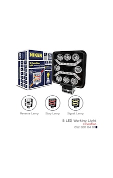Niken Çalışma Lambası Pro 8 Led 3 Fonksiyon Kare - Ekolmaks Niken Çalışma Lambası Pro 8 Led 3 Fonksiyon Kare - Ekolmaks
