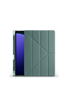 Aksesuarcim S9 Fe Sm-x610 X616 İle Uyumlu Kılıf Silikon Yumuşak Kalem Bölmeli Esnek 4 Farklı Stand Olabilen Tablet Kılıfı Koyu Yeşil Sku: Zeusb0fhj71377 Arka Kapak