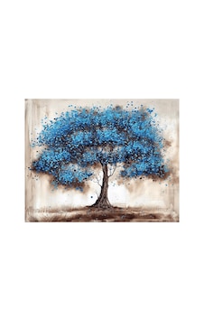 Mavi Ağaç Sayılarla Boyama Seti - 40x50cm, Çerçeveli Mavi Ağaç Sayılarla Boyama Seti - 40x50cm, Çerçeveli