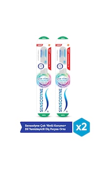 Sensodyne Çok Yönlü Koruma+ Dil Temizleyicili Diş Fırçası Orta 2'li